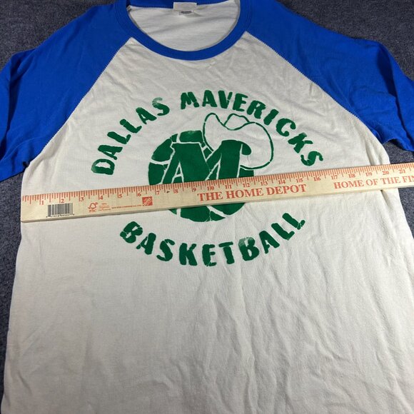 Vintage Style Junk Food Dallas Mavericks Mens XL Ringer Single Stitch TShirt NBA - Picture 2 of 12